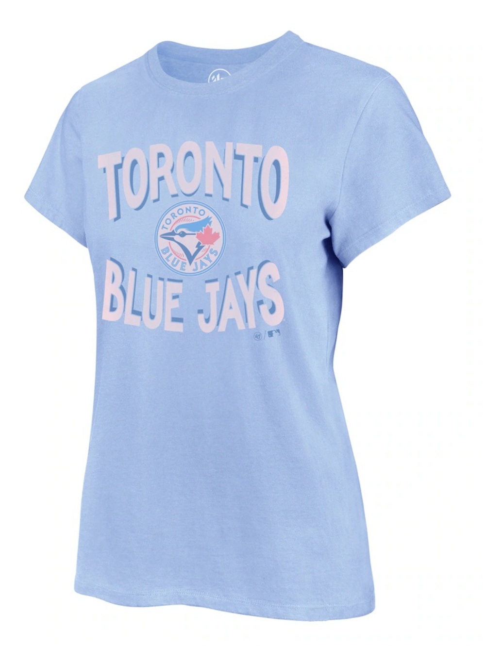 '47 Brand Women's Toronto Blue Jays Powder Blue Candy Cloud T-Shirt